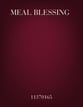 Meal Blessing SATB choral sheet music cover